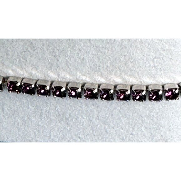 Oliver Weber Amethyst Swarovski Crystal Stretch Bracelet In Gift Box - Picture 6 of 8